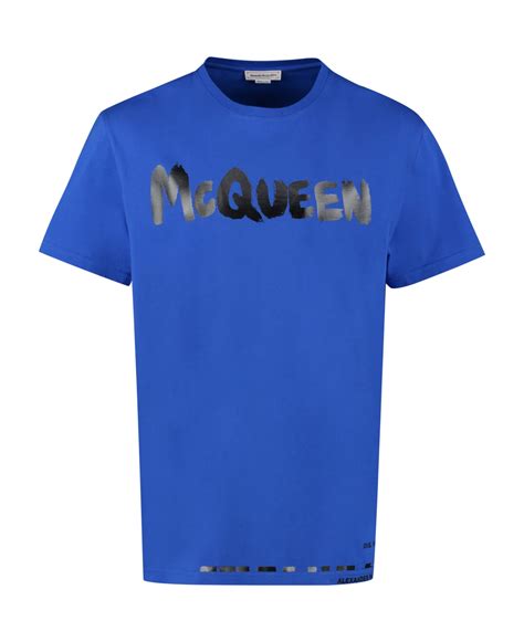 blue alexander mcqueen shirt